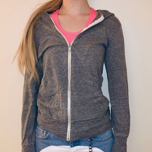 Grey hoodie sweatshirt zip-up (brand: Alternative)